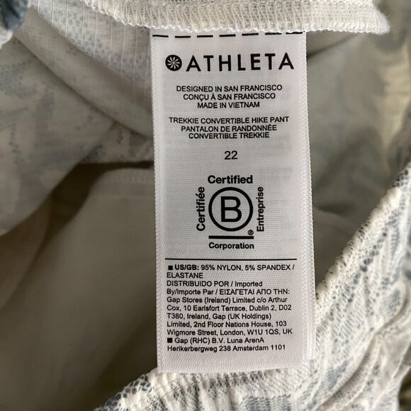 Athleta Trekkie Convertible Hike Pants‎ Size 22 Floral Ripstop NWT PT-2093 - Picture 13 of 16